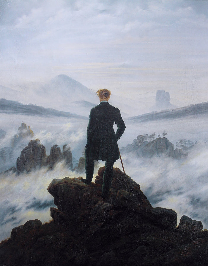 Caspar David Friedrich, Wanderer above the Sea of Fog, c. 1818 fine art print by Art Lectio