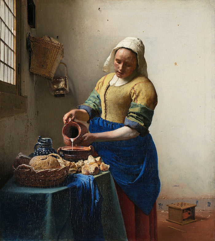 Johannes Vermeer, The Milkmaid, c. 1657–1658 fine art print by Art Lectio