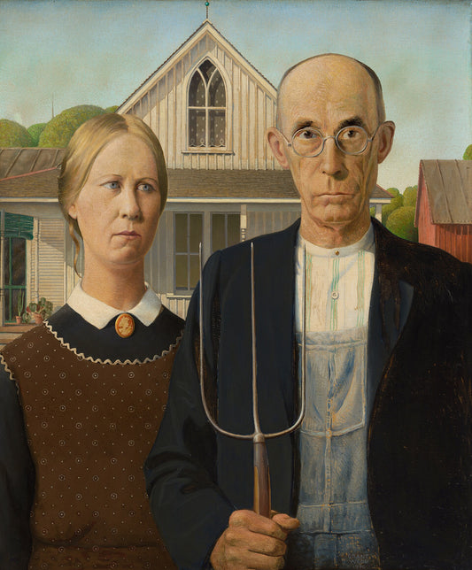Grant Wood, American Gothic, 1930 fine art print by Art Lectio