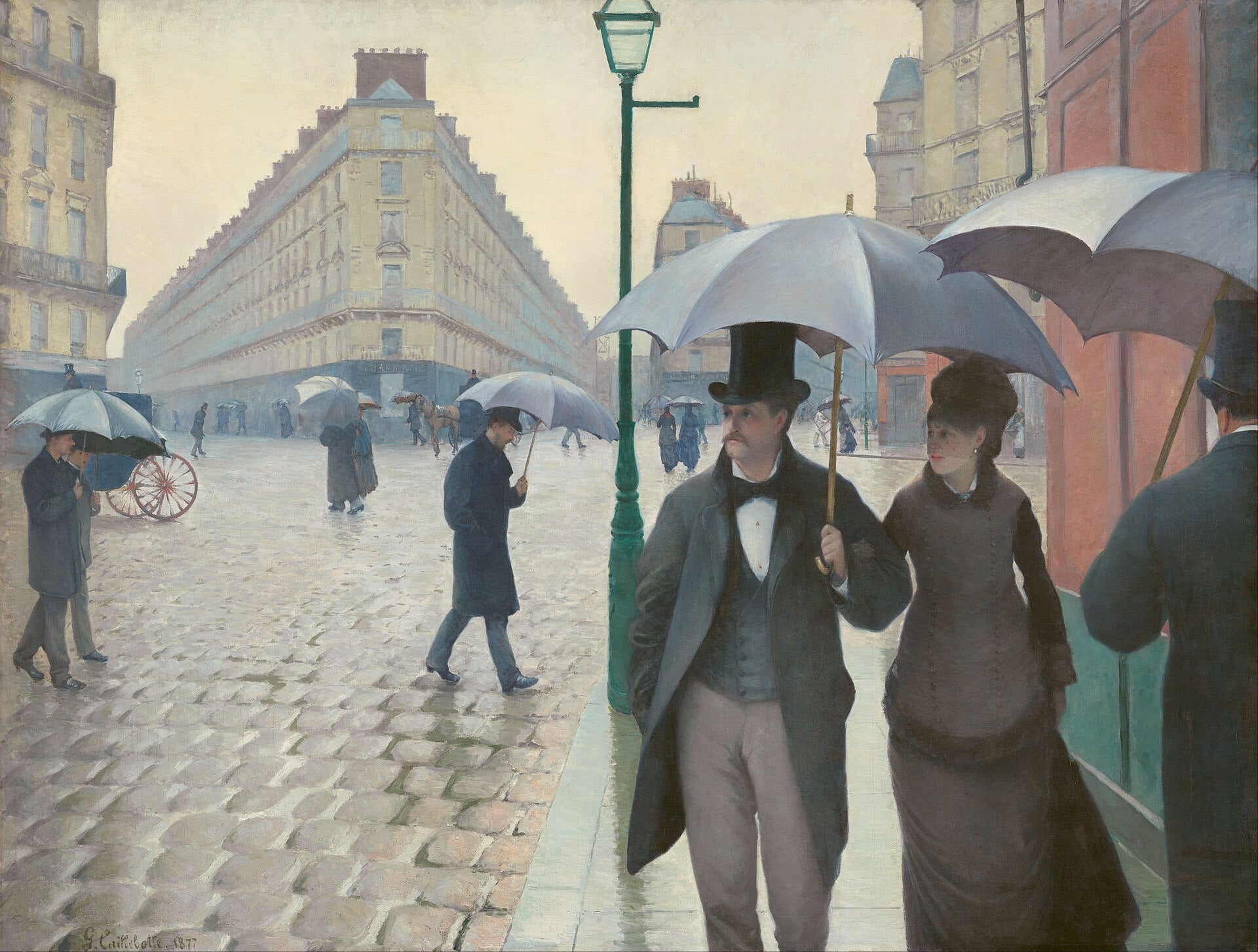 Gustave Caillebotte, Paris Street; Rainy Day, 1877 fine art print by Art Lectio