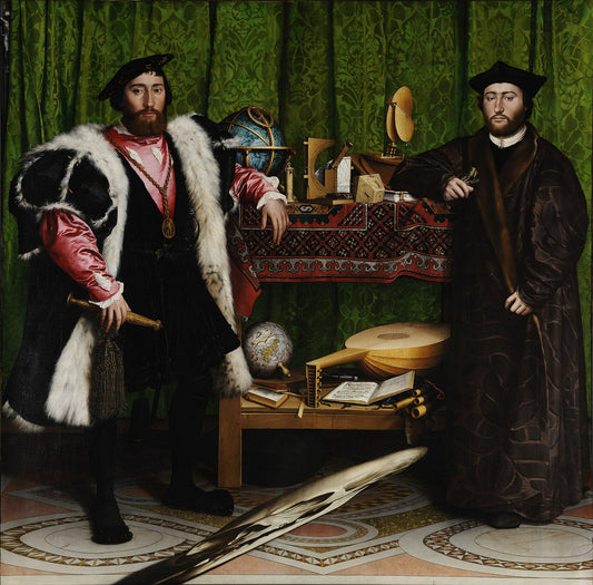 Hans Holbein the Younger, The Ambassadors, 1533 fine art print by Art Lectio