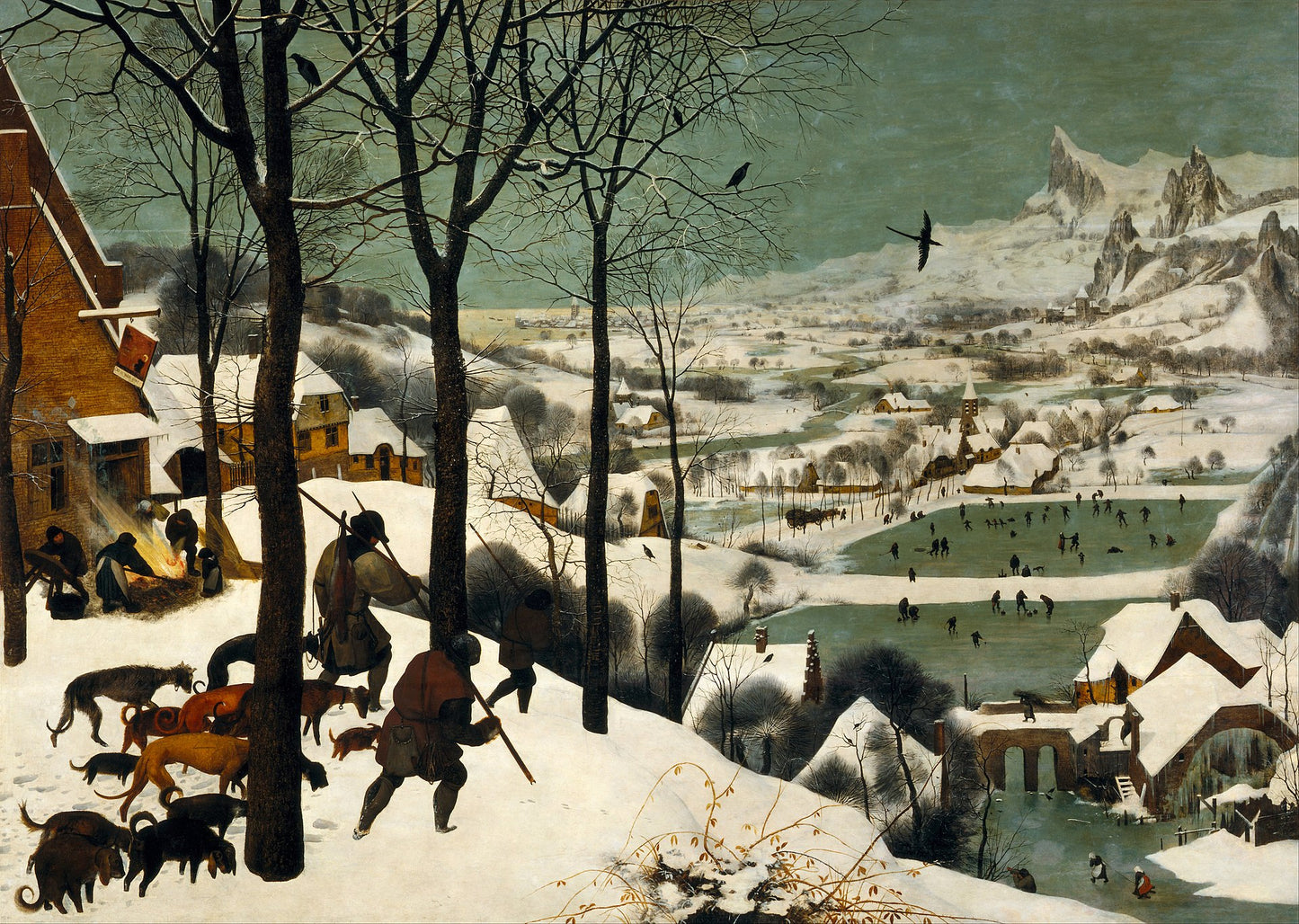 Pieter Bruegel the Elder, Hunters in the Snow, 1565 fine art print by Art Lectio
