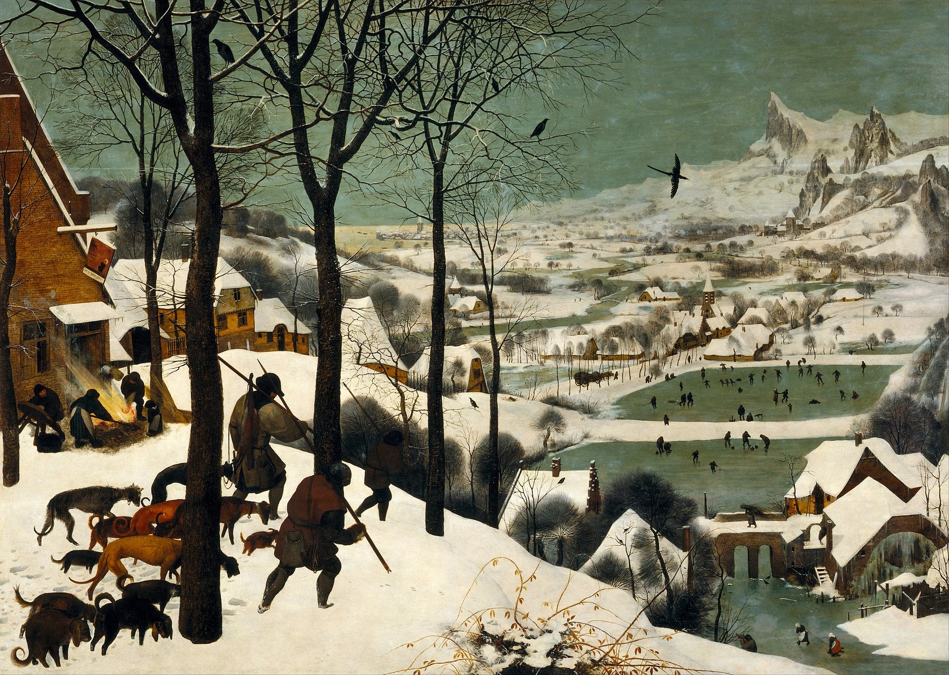 Pieter Bruegel the Elder, Hunters in the Snow, 1565 fine art print by Art Lectio