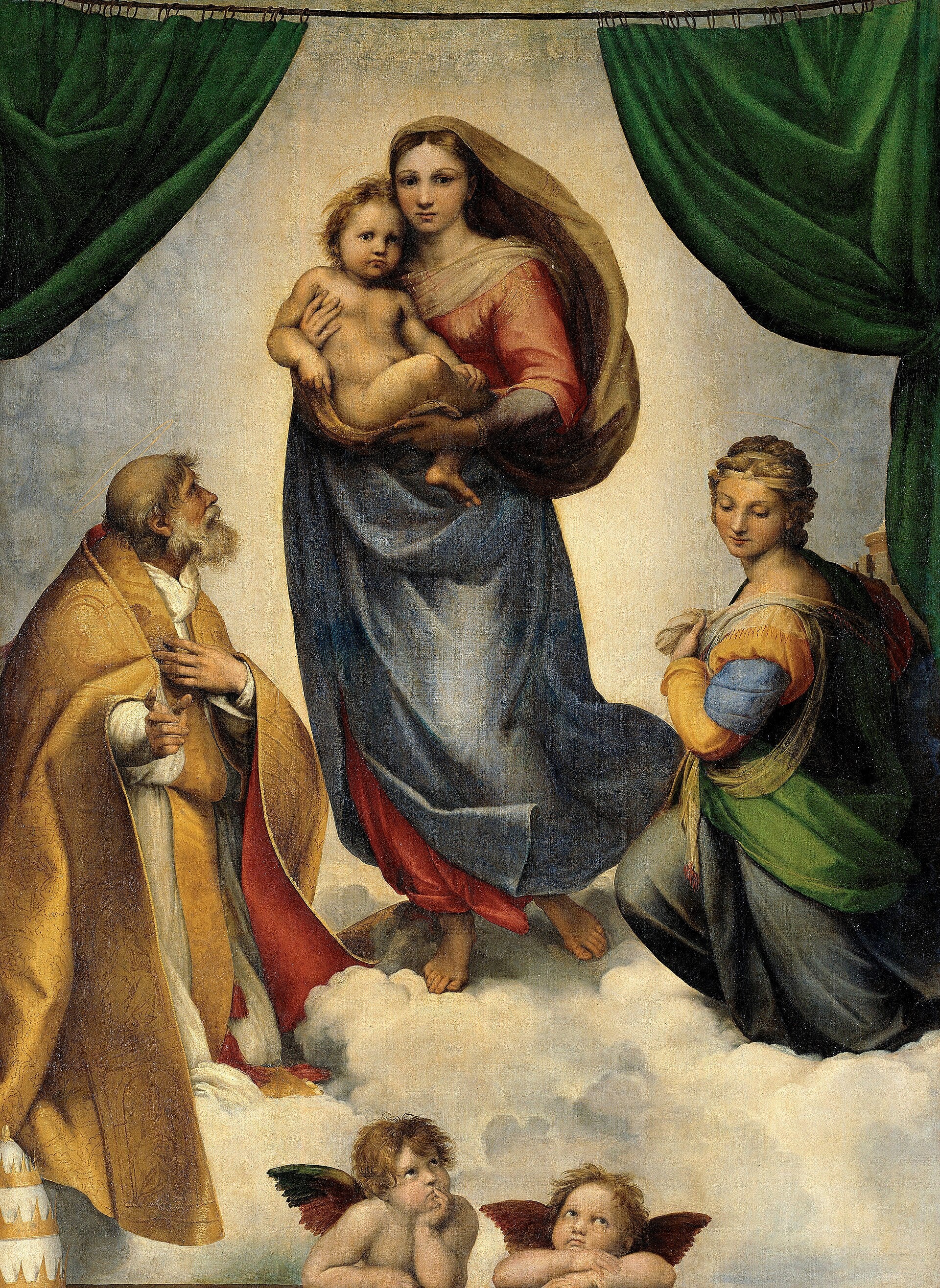 Raphael, The Sistine Madonna, 1512–1513 artwork image by Art Lectio