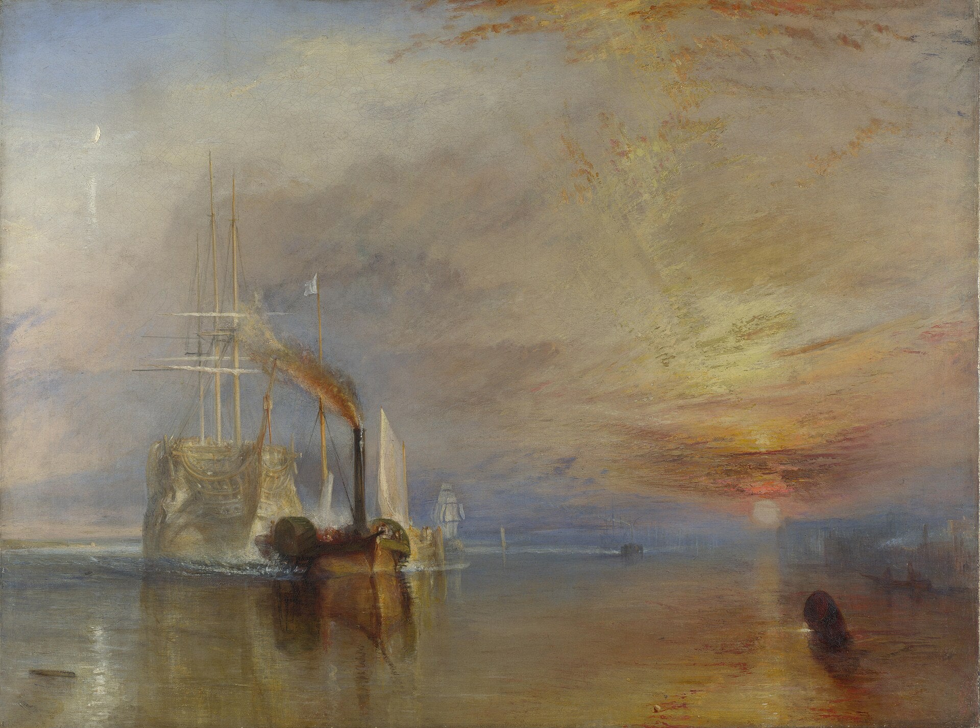 J. M. W. Turner, The Fighting Temeraire, 1839 artwork image by Art Lectio